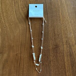 J. Crew Elegant Gold and White Necklace Preppy Casual Layered Formal